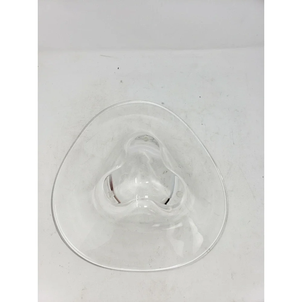 Orrefors Large Clear Crystal Bowl Vintage Modern Signed Numbered 6.5 Lbs 12.5